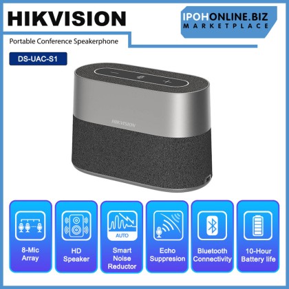 Hikvision DS-UAC-S1 Portable Wireless Conference Speakerphone Bluetooth built-in 10 Hour Battery Life Hikvision DS-UAC-S1 Portable Wireless Conference Speakerphone Bluetooth built-in 10 Hour Battery Life