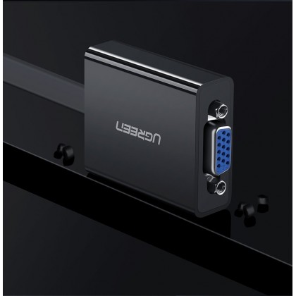 Ugreen adapter HDMI - VGA Micro USB / audio 3.5 mm mini jack black (40248)