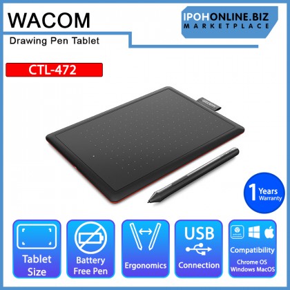 Wacom One by Wacom Small (CTL-472) Creative Graphic Drawing Pen Tablet