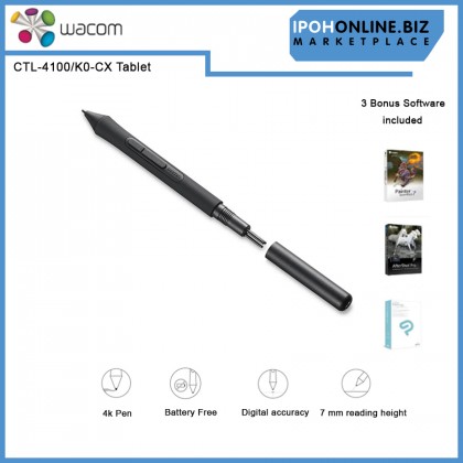 Wacom Intuos S CTL-4100 Small Creative Drawing Tablet Black