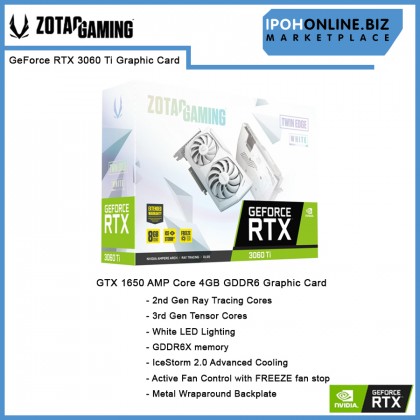 ZOTAC GAMING GeForce RTX 3060TI Twin Edge 8GB 256Bit GDDR6X DP HDMI Graphics Card