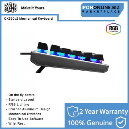Cooler Master CK530 V2 Tenkeyless RGB Mechanical Gaming Keyboard and Wrist Rest