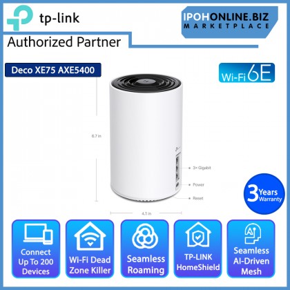 TP-LINK Deco XE75 AXE5400 Tri-Band Mesh Wi-Fi 6E System -  1 Pack