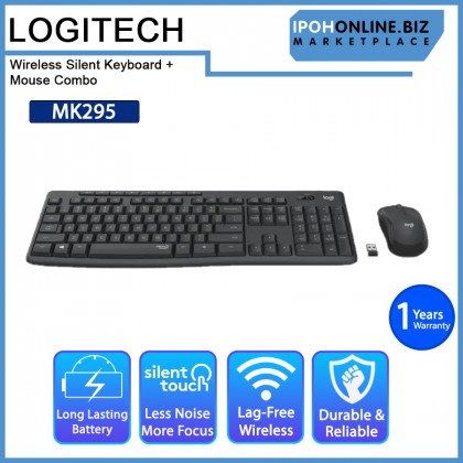 Logitech MK295 Wireless Silent Keyboard + Mouse Combo