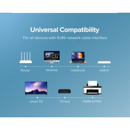 UGREEN 11204 5M Cat6 UTP 26AWG CCA Network Cable - Blue UGREEN 11204 5M Cat6 UTP 26AWG CCA Network Cable - Blue