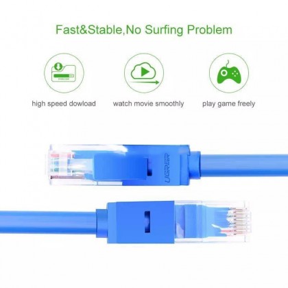 UGREEN 11205 10M Cat6 UTP 26AWG CCA Network Cable - Blue