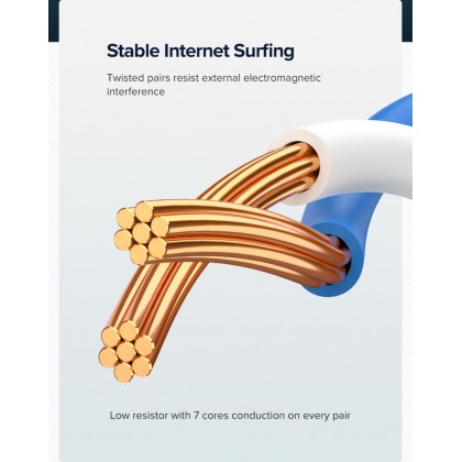 UGREEN 11205 10M Cat6 UTP 26AWG CCA Network Cable - Blue