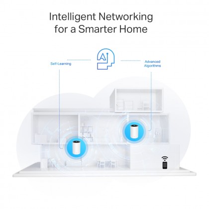 TP-Link Deco X80 AX6000 Whole Home AI-Driven Dual-Band Mesh WiFi 6 System Router-3 Pack