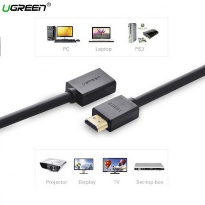 UGREEN HDMI Male To Female Extension Cable 1080P 3D for Projector - 1 Meter UGREEN HDMI Male To Female Extension Cable 1080P 3D for Projector - 1 Meter