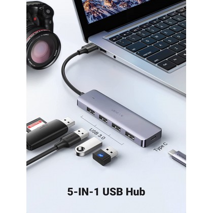 UGREEN 4 Port USB 3.0 Hub+Powered By Micro USB Metal Plated Shell Ultra Slim Hub UGREEN 4 Port USB 3.0 Hub+Powered By Micro USB Metal Plated Shell Ultra Slim Hub