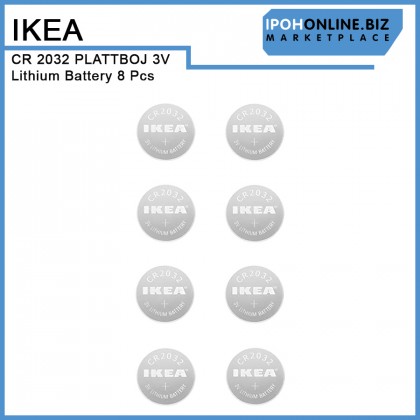 IKEA CR 2032 3V Plattboj 8 pcs Lithium Battery - Expired 2021 2022