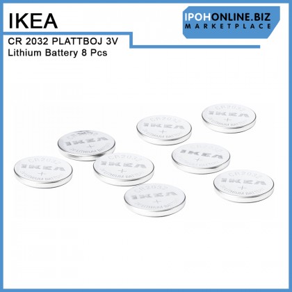 IKEA CR 2032 3V Plattboj 8 pcs Lithium Battery - Expired 2021 2022
