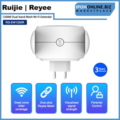 Ruijie Reyee RG-EW1200R 1200M Dual-band Mesh Wi-Fi Extender - Powerful Mesh Wi-Fi for Full Area Coverage