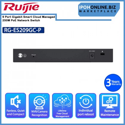Ruijie Reyee RG-ES209GC-P 9 Port Gigabit Smart Cloud Managed 250M PoE Network Switch