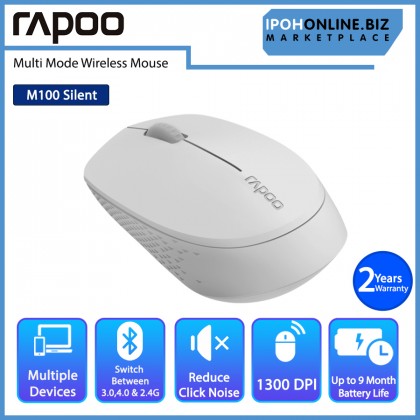 Rapoo M100 Silent Multi Mode Bluetooth Mouse 1300DPI 2.4G Wireless Mouse
