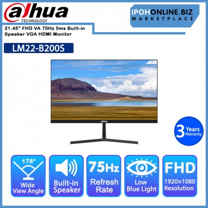DAHUA LM22-B200S 21.45" FHD VA 75Hz 5ms Built-in Speaker VGA HDMI Monitor DAHUA LM22-B200S 21.45" FHD VA 75Hz 5ms Built-in Speaker VGA HDMI Monitor