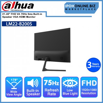 DAHUA LM22-B200S 21.45" FHD VA 75Hz 5ms Built-in Speaker VGA HDMI Monitor DAHUA LM22-B200S 21.45" FHD VA 75Hz 5ms Built-in Speaker VGA HDMI Monitor