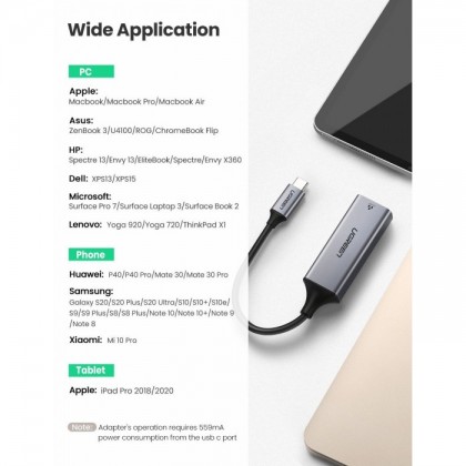 UGREEN USB C to Ethernet Adapter RJ45 to Thunderbolt 3 Type C Gigabit Network LAN Converter UGREEN USB C to Ethernet Adapter RJ45 to Thunderbolt 3 Type C Gigabit Network LAN Converter