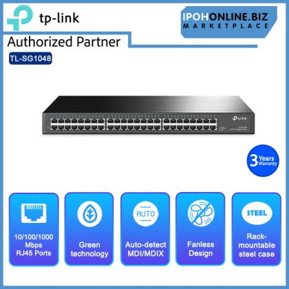 TP-Link TL-SG1048 48 Port Gigabit 19-inch Rackmount Network Switch TP-Link TL-SG1048 48 Port Gigabit 19-inch Rackmount Network Switch