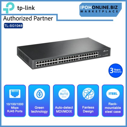 TP-Link TL-SG1048 48 Port Gigabit 19-inch Rackmount Network Switch TP-Link TL-SG1048 48 Port Gigabit 19-inch Rackmount Network Switch