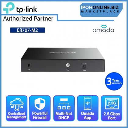 TP-Link ER707-M2 Omada Multi-Gigabit 2.5G High-Performance Ultra-Secure Business VPN Router
