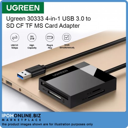 UGREEN USB-A 3.0 4-in-1 Card Reader TF/SD