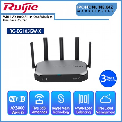 Ruijie Reyee RG-EG105GW-X Wifi 6 AX3000 High-performance All-In-One Wireless Business VPN Router