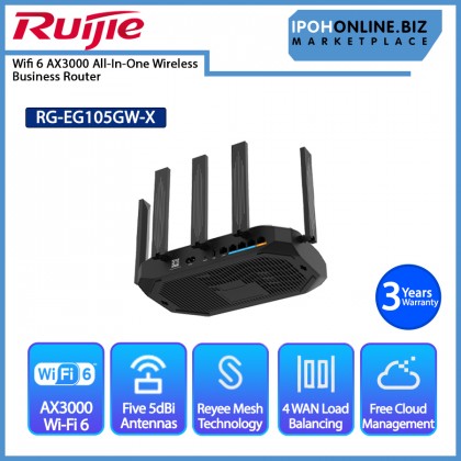 Ruijie Reyee RG-EG105GW-X Wifi 6 AX3000 High-performance All-In-One Wireless Business VPN Router