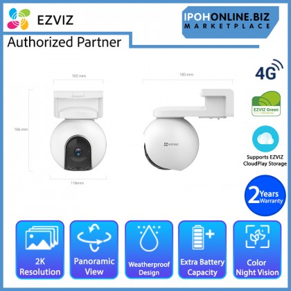 EZVIZ EB8 4G 2K 3MP Pan & Tilt 4G Network Smart Home Battery Camera With EZVIZ CS-CMT Solar Charging Panel E Set EZVIZ EB8 4G 2K 3MP Pan & Tilt 4G Network Smart Home Battery Camera With EZVIZ CS-CMT Solar Charging Panel E Set