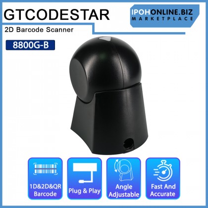 GTCODESTAR 8800G-B 2D Omnidirectional Barcode Scanner Desktop QR Barcode Scanner Reader for Cashier