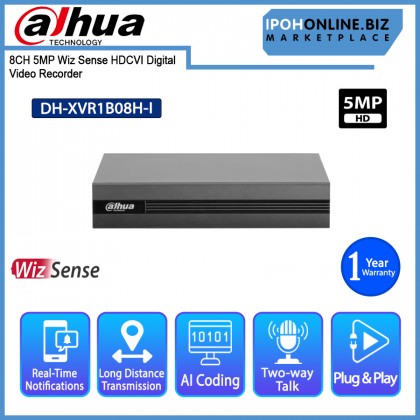 DAHUA DH-XVR1B08H-I 8CH 5MP Wiz Sense HDCVI DVR
