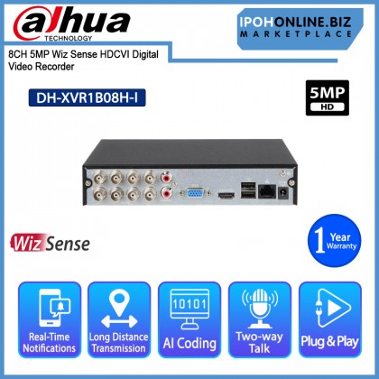 DAHUA DH-XVR1B08H-I 8CH 5MP Wiz Sense HDCVI DVR