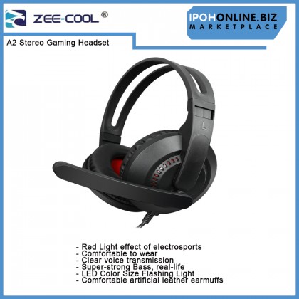 ZEE-COOL A2 Stereo Gaming Headset Virtual Surround Bass Gaming Earphone Headphone with Mic for PC Game