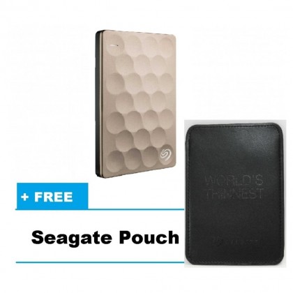 Seagate Backup Plus 1TB Ultra Slim - STEH1000301 (Gold)   - Free Seagate Pouch !!!   