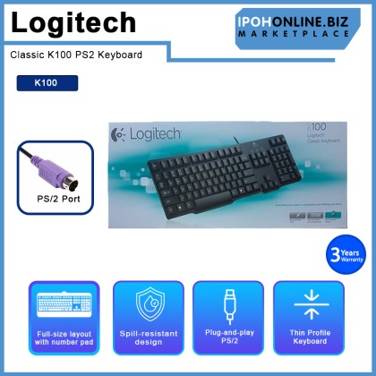 LOGITECH Classic K100 PS2 Keyboard
