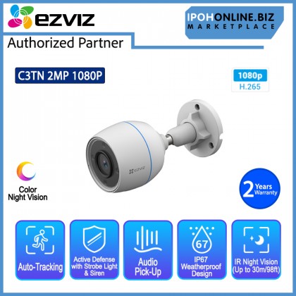 EZVIZ C3TN Color 2MP 2.8mm 1080P Wi-Fi Smart Home Camera CCTV CS-C3TN with extended night vision