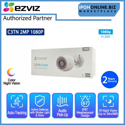 EZVIZ C3TN Color 2MP 2.8mm 1080P Wi-Fi Smart Home Camera CCTV CS-C3TN with extended night vision