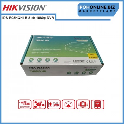 HIKVISION iDS-E08HQHI-B 8 channel 1080p 1U H.265 3K 5MP eSSD AcuSense HDMI VGA CCTV DVR 1TB 2 WEEKS