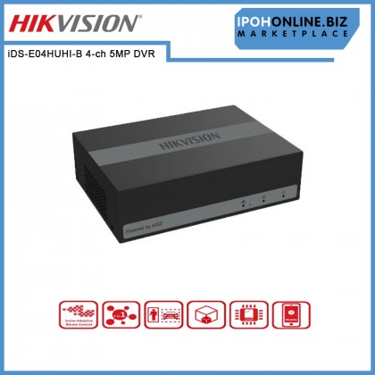 HIKVISION iDS-E04HUHI-B 4 channel 1U H.265 3K 5MP 8MP eSSD AcuSense HDMI VGA CCTV DVR 1TB 2 WEEKS