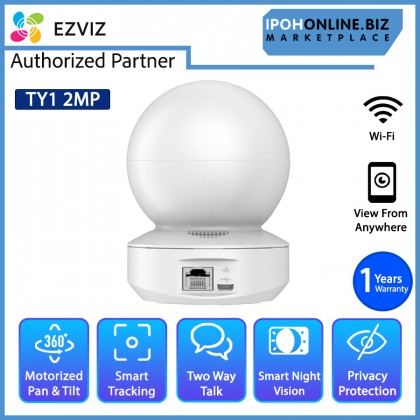 EZVIZ TY1 2MP 1080P FHD Smart Wi-Fi Pan & Tilt CCTV Camera CS-TY1-B0-1G2WF EZVIZ TY1 2MP 1080P FHD Smart Wi-Fi Pan & Tilt CCTV Camera CS-TY1-B0-1G2WF