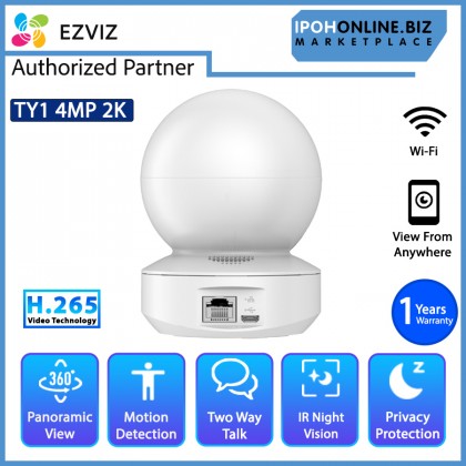 EZVIZ TY1 2K 4MP H.265 Smart Wi-Fi Pan & Tilt CCTV Camera CS-TY1-C0-8B4WF