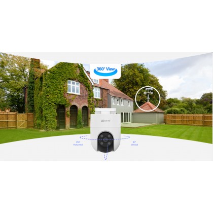 EZVIZ H8c 2K⁺ 4MP 4mm Smart Home Weatherproof Pan & Tilt Wi-Fi CCTV Camera CS-H8c EZVIZ H8c 2K⁺ 4MP 4mm Smart Home Weatherproof Pan & Tilt Wi-Fi CCTV Camera CS-H8c