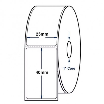 1 Roll 25mm x 40mm  Blank Barcode Label Sticker ( 1000 pcs each roll )