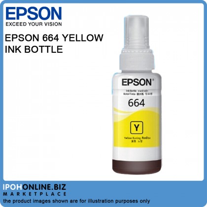 EPSON T664  BLACK CYAN MAGENTA YELLOW Series for Printer L220 / L210 /L101/L111/L130//L313/L360 BULK PACK - NO BOX