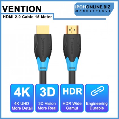 Vention HDMI 2.0 15M Cable 4K HD TV  High Speed Male to Male Cable For Television/ Computer / Laptop