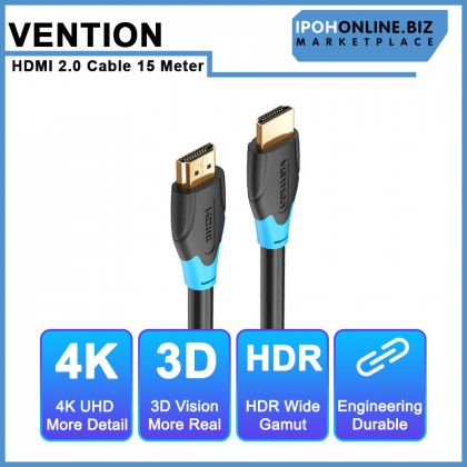 Vention HDMI 2.0 15M Cable 4K HD TV  High Speed Male to Male Cable For Television/ Computer / Laptop