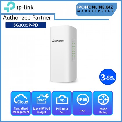 TP-LINK SG2005P-PD Omada 5-Port Gigabit Smart PoE+ Switch With PoE++ In