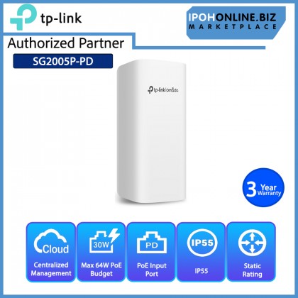 TP-LINK SG2005P-PD Omada 5-Port Gigabit Smart PoE+ Switch With PoE++ In