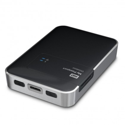 WD 1TB My Passport Wireless Portable External Hard Drive - WIFI USB 3.0 Network Drive + FREE WD POUCH