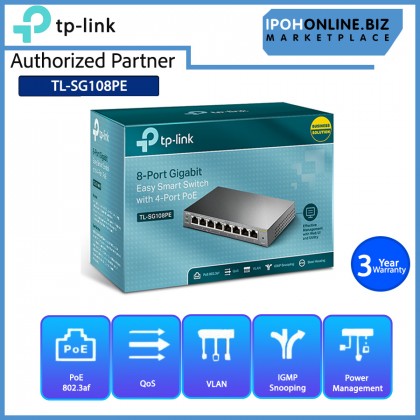 TP-LINK TL-SG108PE 8-Port Gigabit Easy Smart Switch With 4-Port PoE